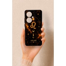Vip Case Oppo Reno 11F Uyumlu Aslan Burcu Temalı Desenli Silikon Kılıf