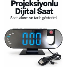 Adalı Store Projeksiyonlu Dijital Saat Ayarlanabilir Yansıtma Parlaklığı ile