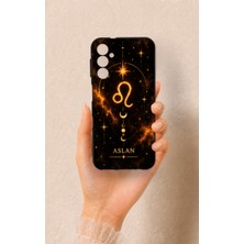 Vip Case Samsung A14 Uyumlu Aslan Burcu Temalı Desenli Silikon Kılıf