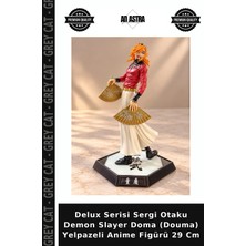 Grey Cat Delux Serisi Sergi Otaku Demon Slayer Doma (Douma) Yelpazeli Anime Figürü 29 cm