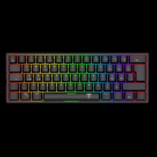 T-Dagger T-TGK317RGB, Verde, USB Kablolu, Bluetooth, Türkçe Q, Rgb Backlight, Red Mekanik Switch, 61 Tuşlu, Gaming Klavye
