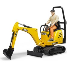 Myg Plus Bruder Bworld Jcb Mikrobagger 8010 Cts & Inşaat Işçisi Ölçekli Model