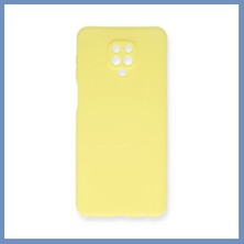 Yuva Izi Redmi Note 9 Pro Kılıf Nano Içi Kadife Silikon - Sarı Ajs