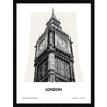 Artköy - London Çerçeveli Tablo, Artköy Studıo, 42 x 56 cm (Siyah)