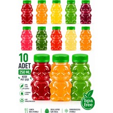 Ezupack Kedi Pet Şişe Okul Piknik Meyve Suyu Smoothie Detoks Ginger Şeffaf Plastik Boş Içecek Sızdırmaz 10 A