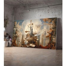 Ar Ajans Kanvas Tablo Adaletin Alegorisi Heykel Dekoratif Kanvas Tablo 80 x 120