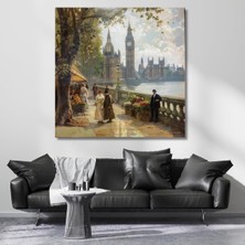 Artaril Eski Londra Kanvas Tablo Salon Tablosu Klasik Tablo Modeli Kanvas Ev Dekoru