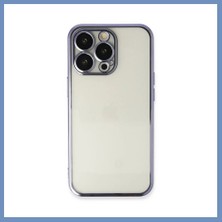 Yuva Izi iPhone 14 Pro Max Uyumlu Kılıf Lensli Silikon - Mor Ajs