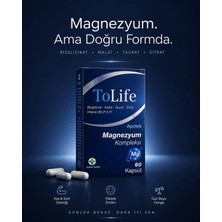 Tolife Apotek Magnesium Complex (Bisglisinat-Sitrat-Taurat-Malat) ve B6 (P5P) 60 Kapsül