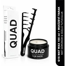 Quad Q1S Matt Look Hair Paste + Mucizevi Tarak | Doğal Mat Görünüm ve Hacim – Unisex 100 ml