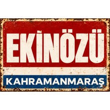 Lucena Ekinözü Kahramanmaraş Retro Vintage Eskitme Metal Duvar Tabelası Dekoratif Levha 15X20 cm