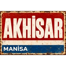 Lucena Akhisar Manisa Retro Vintage Metal Duvar Tablosu – Eskitme Tasarım Dekoratif Tabela  15X20 cm