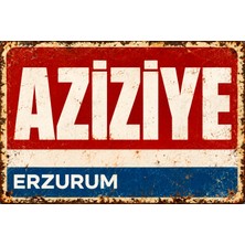 Lucena Aziziye Erzurum Retro Metal Duvar Tabelası Vintage Dekoratif Levha 15X20 cm