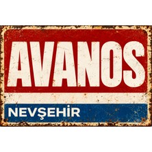 Lucena Avanos Nevşehir Retro Vintage Metal Duvar Tablosu Eskitme Tasarım Dekoratif Teneke Tabela  15X20 cm