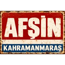 Lucena Afşin Kahramanmaraş Retro Metal Tabela Vintage Dekoratif Duvar Panosu 15X20 cm