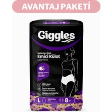 Giggles Lady Pants Yetişkin Kadınlara Özel Emici Külot Bez Large Bel Ölçüsü 95-130CM 8'li 5 Paket 40 Adet