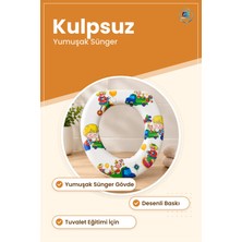 Kulpsuz Bebe Klozet Adaptörü Yumuşak Çocuk Kapağı Banyo Için Tuvalet Eğitimi Desenli Baskılı