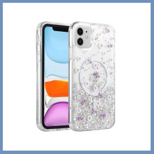 Yuva Izi Onegif iPhone 11 Uyumlu Misk Simli Magsafe Kapak - Desen 2 Ajs