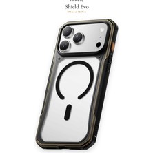 iPhone 18 Pro Uyumlu Kılıf M-Safe Şarj Özellikli Raptic Shield Evo Serisi Airbagli Kapak Siyah