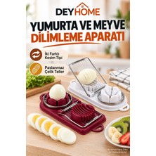 deyhome Çok Fonksiyonlu Eşit Yumurta ,meyve Dilimleyici Kesici Aparat (Karışık Renk Gönderilecektir)