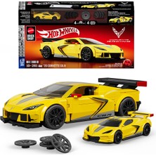 Hot Wheels Mattel Brick Shop Corvette C8.r JKR19 261 Parça 1:32 Model Araba Yapım Seti
