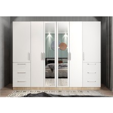 Baramolife Yıldız 6 Kapaklı Gardırop - Ceviz - G.A.Y_270