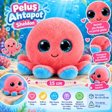 Peluş Pembe Ahtapot Sheldon 15 cm