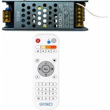 Lekoled Kumandalı Rgbcw LED Kontrol Ünitesi ve Güç Kaynağı Seti – 24V Dc 5A, 220V Ac Giriş
