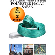 Kayra Leather Craft 2 Ton 3 Metre Kahve Polyester Sapan - Yüksek Mukavemetli Yük Kaldırma ve Taşıma Spanzeti - Endüstriyel Sınıf, Güvenli Bağlama ve Sabitleme Halatı Ağır Yük Taşıma, Indirme ,sabitleme Halatı