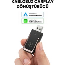Solvis Kablosuz Car Play Adaptörü İOS Ve Android Cihazlar Için, Wireless Carplay Çevirici