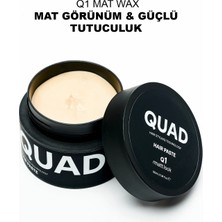 QUAD Q1 Matt Look Saç Wax 100 ml – Mat Wax, Güçlü Tutuş, Doğal Görünüm & Hacim Veren Saç Şekillendirici