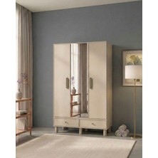 Ozmira Home Bonita 3 Kapılı Aynalı Mdf Gardırop