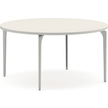 Bürotime ARTE Sehpa, yuvarlak, softpan, beyaz, gri, Ø80cm