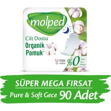 Molped Pure&Soft Gece Süper Mega Paket 90 Adet