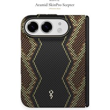 iPhone Duo Uyumlu Kılıf M-Safe Özellikli Raptic Aramid Skinpro Scepter Serisi Karbon Kapak Siyah