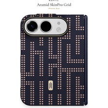 iPhone Duo Uyumlu Kılıf M-Safe Özellikli Raptic Aramid Skinpro Grid Serisi Karbon Kapak Lacivert