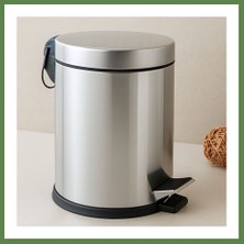 Bezos 8 L Pedallı Krom Metal Çöp Kovası HB006