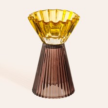 Zsa Zsa Zsu Nanjing Amber-kahverengi Cam Dekoratif Obje 8.5x8.5x13 Cm
