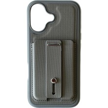 Marka Kolik Apple iPhone 16 Latte Kartvizitli Kapak - Koyu Gri