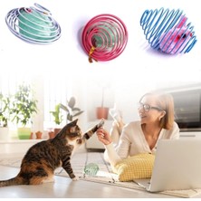 Midas Toptan Kedi Oyun Topu - Yaylı Spiral, Metal Fareli Kafes Model