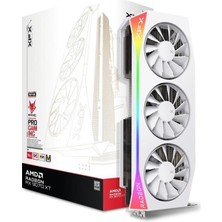 Xfx Mercury Rx 9070 Xt Oc Magnetıc Aır Whıte 16GB Gddr6 256BIT Rgb DX12 Amd Ekran Kartı