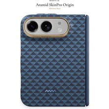 iPhone Duo Uyumlu Kılıf M-Safe Özellikli Raptic Aramid Skinpro Origin Serisi Karbon Kapak Lacivert