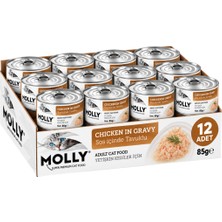 Molly Sos Içinde Tavuklu Yetişkin Kedi Konservesi 85 gr 12 Adet