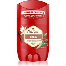 Old Spice Oasis Erkek Katı Stick Deodorant 50 ml – 48 Saat Ter Kokusuna Karşı Koruma, Vanilya ve Tütsülü Amber Kokusu, Alüminyumsuz