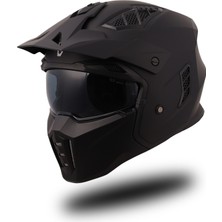 DerdG Helix Mat Siyah Modüler Kask