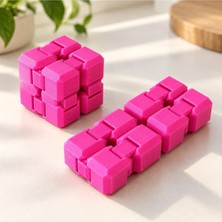 10'lu Sonsuzluk Küpü Seti - Infinity Cube Fidget Oyuncağı - Pembe