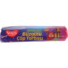 Viora Büzgülü Kokulu Büyük Boy Çilek Çöp Poşeti 10 Ad. VRP-125 1 Adet