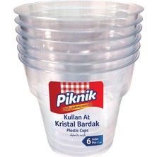 Piknik Kullan At Kristal Bardak 6'lı Şeffaf 1482