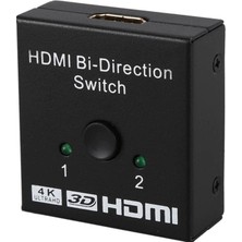 Lunatic 9444 2 Port Çift Yönlü HDMI Switch Splitter Ekran Monitör Altın Kaplama Çoklayıcı Çoğaltıcı