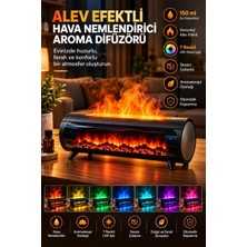 MiraLive Şömine Görünümlü Hava Nemlendirici 150 ml 7 Renk LED Işıklı Ultrasonik Hava Nemlendirici Si